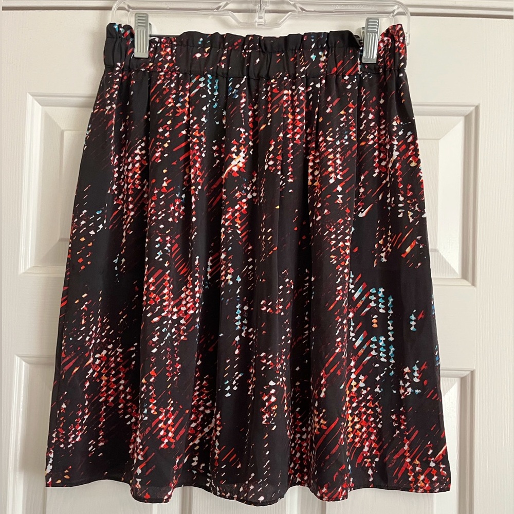3/$15 HALOGEN black speck mini skirt S